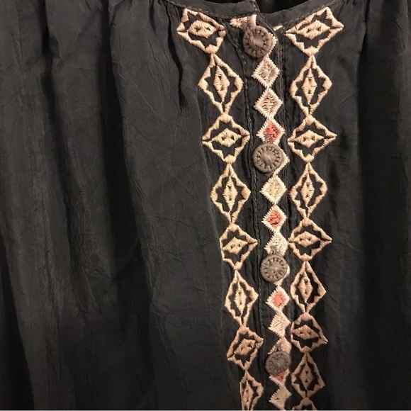 Johnny Was button up Astara tunic dress with bell sleeves - Picture 7 of 13